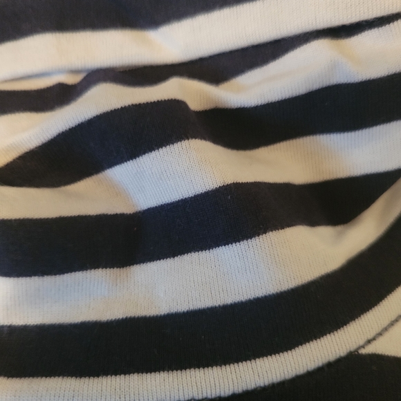 NWT 2pc Set Navy And white Striped Top with Navy Elastic Waist Pants - Picture 8 of 11